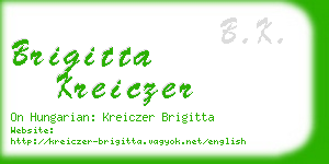 brigitta kreiczer business card